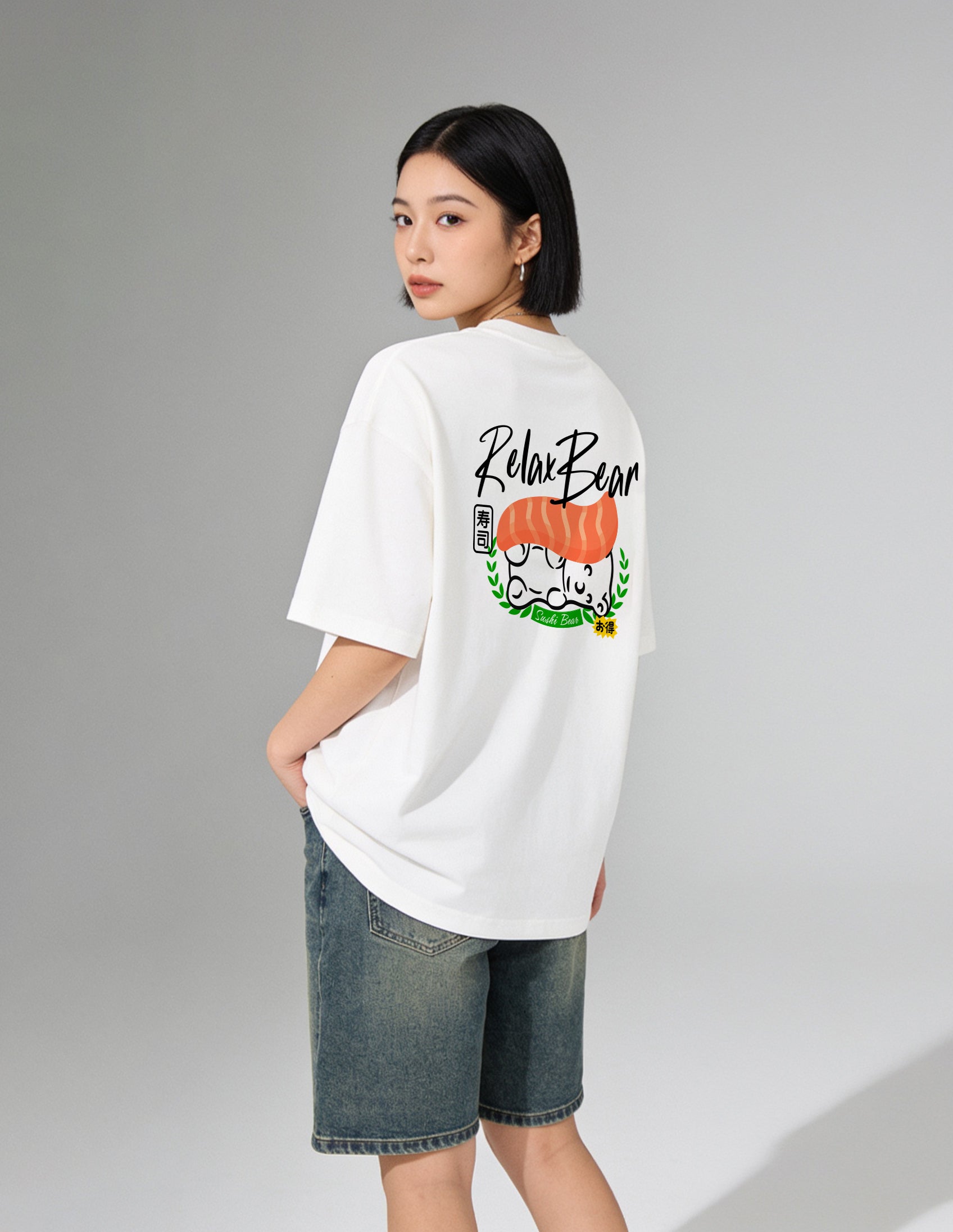 Salmon Bear Tee
